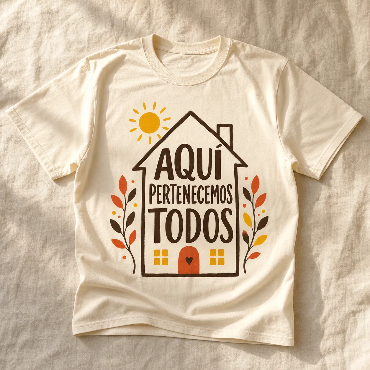 Camiseta Aquí Pertenecemos Todos (Cream)