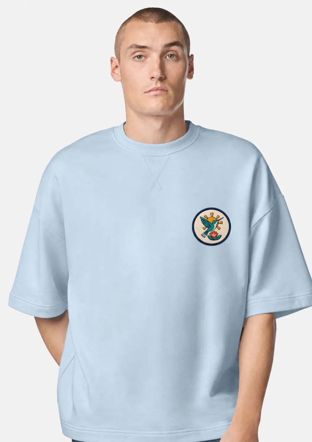 Camiseta oversized Colibrí de las Américas (Powder Blue)