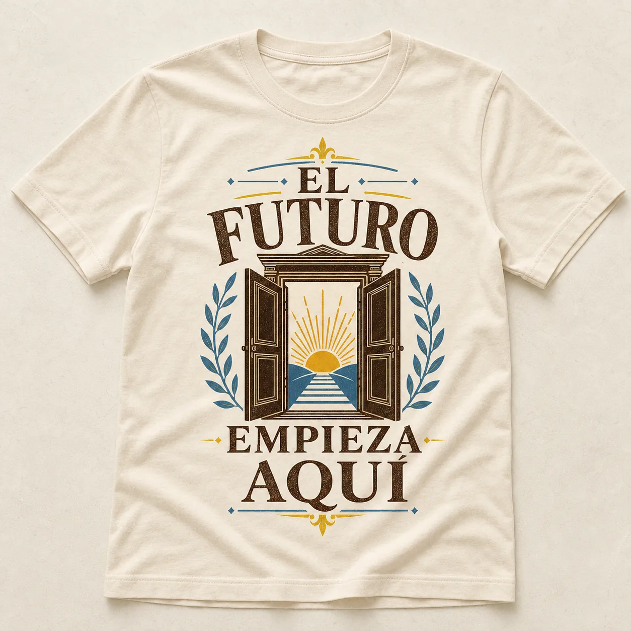 Camiseta El Futuro Empieza Aquí (Cream)