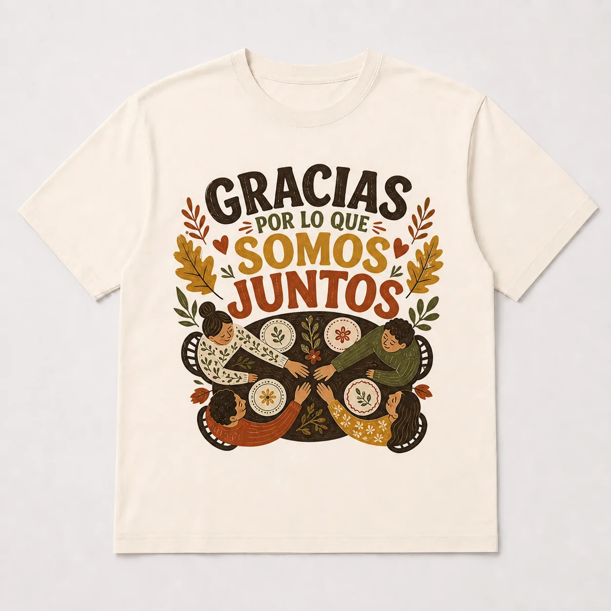 Camiseta Cream con el estampado «Gracias por lo que Somos Juntos»