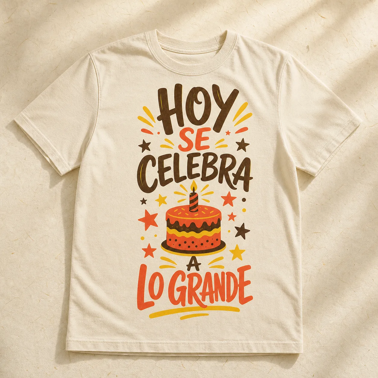 Camiseta Hoy Se Celebra a lo Grande (Cream)
