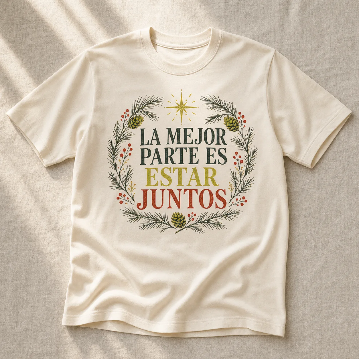 Camiseta La Mejor Parte Es Estar Juntos (Cream)