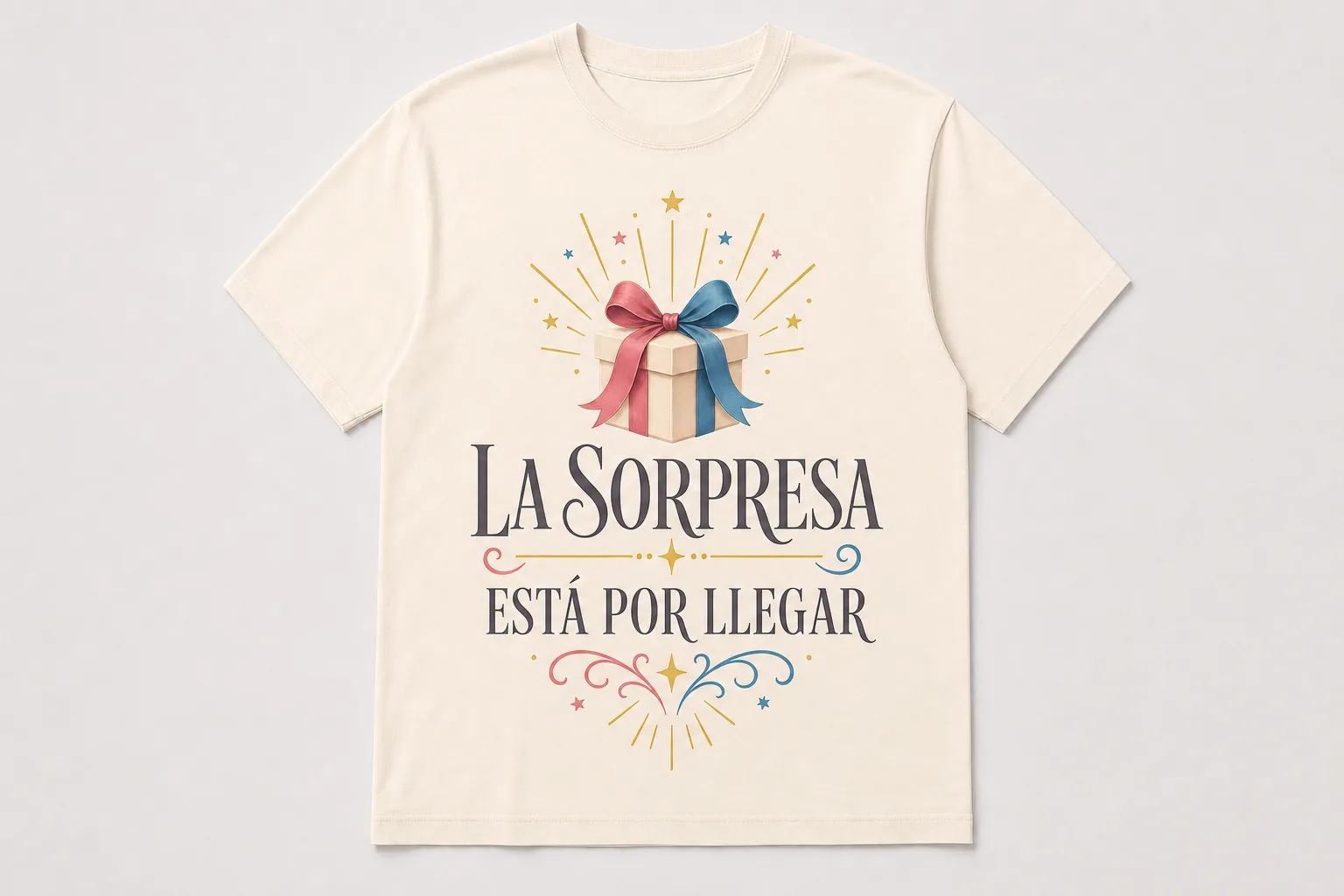 Camiseta La sorpresa está por llegar (Cream)