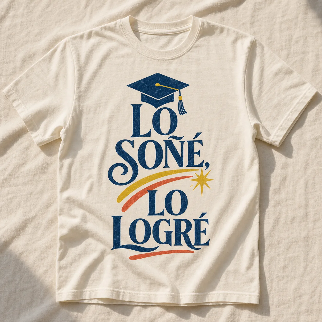 Camiseta Lo Soñé, Lo Logré (Cream)