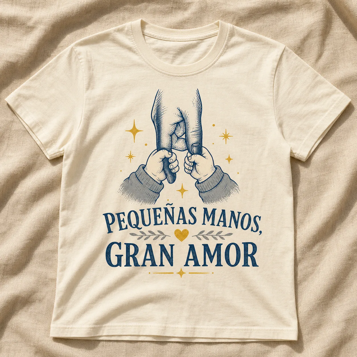 Camiseta Pequeñas Manos, Gran Amor (Cream)