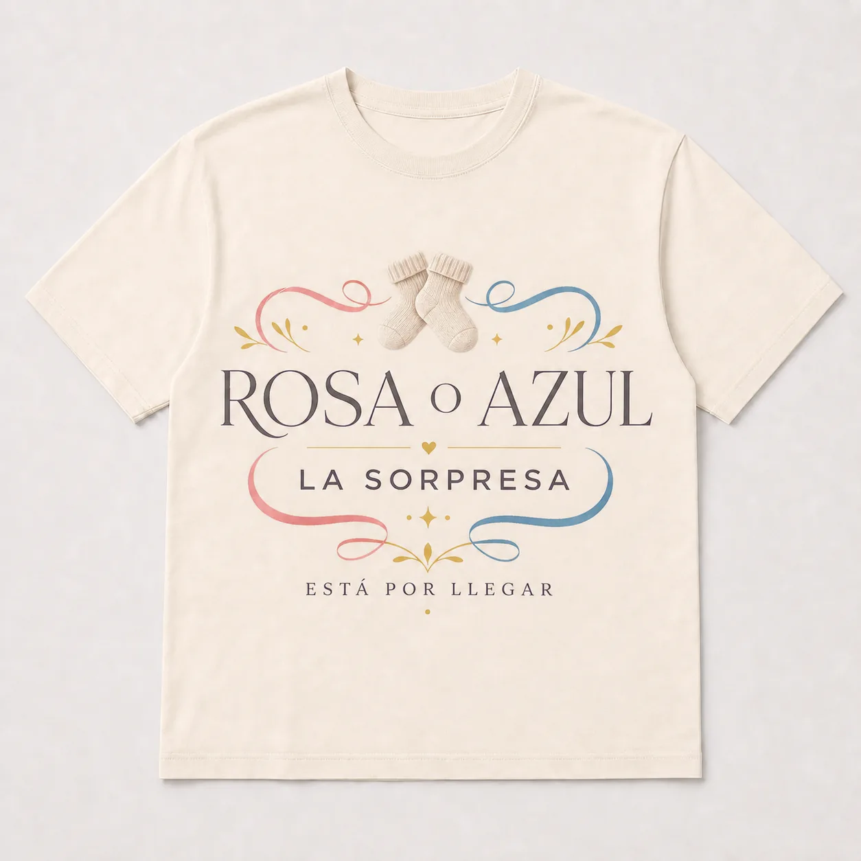 Camiseta Rosa o azul (Cream)