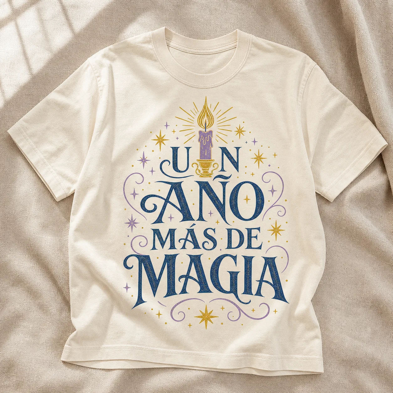Camiseta Un Año Más de Magia (Cream)
